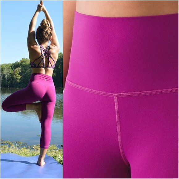 lululemon athletica Pants - Lululemon Align Crop Deep Fuschia Pink Magenta